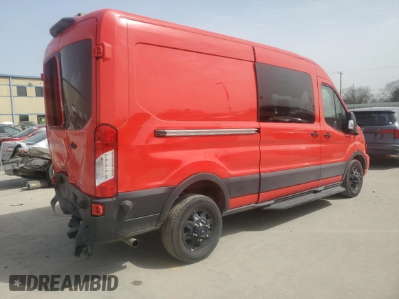 2023 Ford Transit with VIN 1FTBW2DG9PKA39789, listed as a Copart auction lot 48211725 with 52,974 mi miles and Salvage Title. Bid and sale history available at DreamBid. Image 3.
