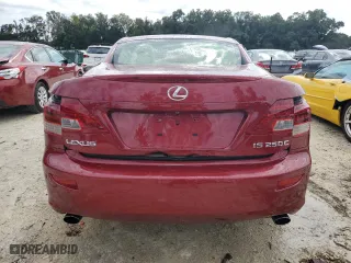 2010 Lexus IS 250C with VIN JTHFF2C21A2507320, listed as a Copart auction lot 76196514 with 69,999 mi miles and Non Repairable. Bid and sale history available at carsss.com. Image 6.