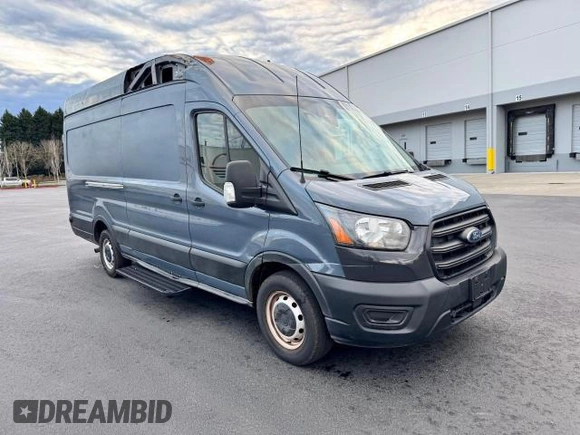 2020 Ford Transit Cargo with VIN 1FTBR3X86LKA18216, listed as a Copart auction lot 43860885 with 70,165 mi miles and Salvage Title. Bid and sale history available at carsss.com. Image 1.