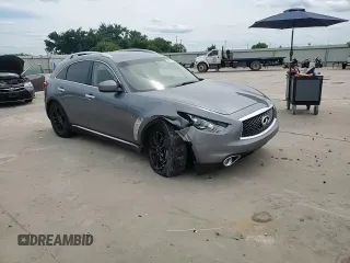 2017 Infiniti QX70 with VIN JN8CS1MU0HM141234, listed as a Copart auction lot 56102205 with 154,546 mi miles and Salvage title. Bid and sale history available at DreamBid. Image 14.