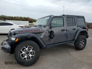 2022 Jeep Wrangler Unlimited Rubicon z VIN 1C4HJXFN9NW256461, wystawiony jako Copart lot #43188065 z przebiegiem 26 944 mil mil oraz Szkoda całkowita • Salvage title. Historia ofert i sprzedaży dostępna na DreamBid. Obrazek 1.