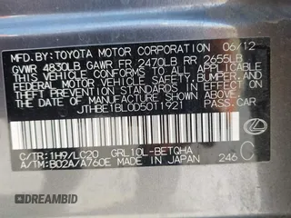 2013 Lexus GS 350 z VIN JTHBE1BL0D5011921, wystawiony jako IAAI lot #42026835 z przebiegiem 274 942 mil mil oraz . Historia ofert i sprzedaży dostępna na DreamBid. Obrazek 9.