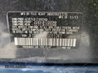 2014 Subaru WRX WRX Premium with VIN JF1GV7F69EG011247, listed as a Copart auction lot 56462545 with 134,924 mi miles and Salvage title. Bid and sale history available at DreamBid. Image 13.
