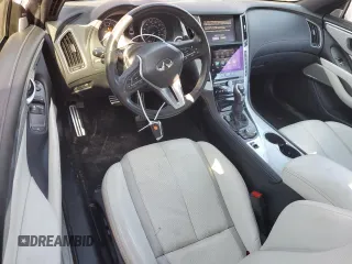 2018 Infiniti Q60 Red Sport 400 with VIN JN1FV7EL5JM630018, listed as a Copart auction lot 45684015 with 39,057 mi miles and Salvage Title. Bid and sale history available at DreamBid. Image 8.