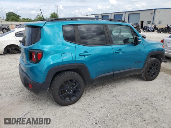 2020 Jeep Renegade Latitude with VIN ZACNJBBB0LPL34764, listed as a Copart auction lot 64985704 with 82,443 mi miles and Salvage title. Bid and sale history available at DreamBid. Image 3.