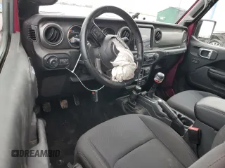 2021 Jeep Wrangler Sport S with VIN 1C4GJXAG3MW858730, listed as a Copart auction lot 44279865 with 25,857 mi miles and Salvage Title. Bid and sale history available at DreamBid. Image 8.