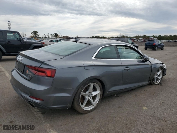 2019 Audi A5 Coupe Premium with VIN WAUSNAF57KA016466, listed as a Copart auction lot 51933635 with 43,601 mi miles and Clean Title. Bid and sale history available at carsss.com. Image 3.
