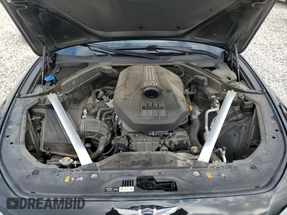2019 Genesis G70 2.0T Sport with VIN KMTG24LA8KU038173, listed as a Copart auction lot 44003525 with 39,880 mi miles and Salvage Title. Bid and sale history available at carsss.com. Image 12.