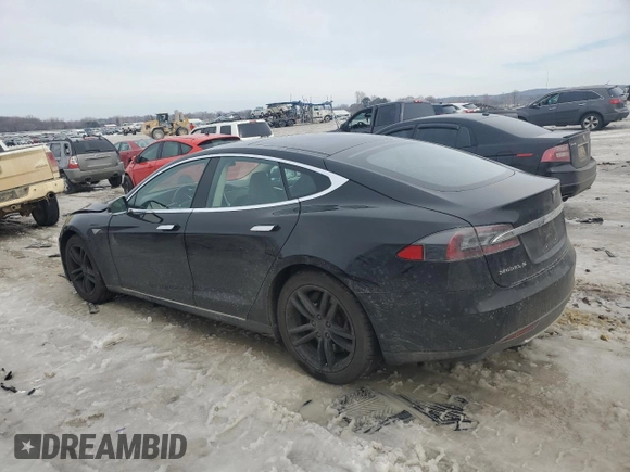 2013 Tesla Model S with VIN 5YJSA1CN8DFP27459, listed as a Copart auction lot 45962835 with Not Provided miles and Salvage Title. Bid and sale history available at DreamBid. Image 2.