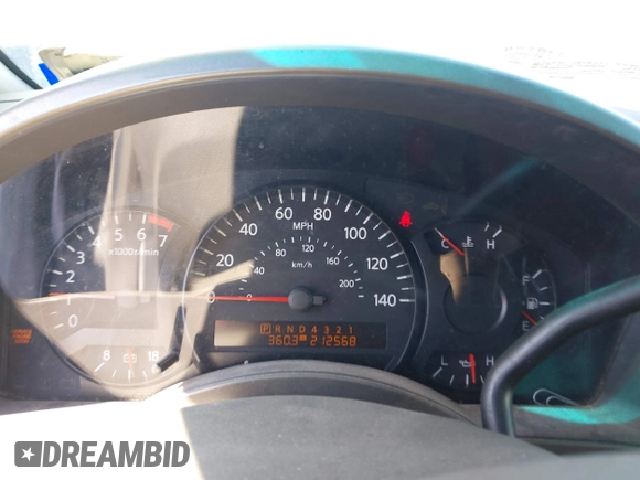 2005 Nissan Titan XE with VIN 1N6BA06A15N560400, listed as a IAAI auction lot 41656560 with 212,568 mi miles. Bid and sale history available at carsss.com. Image 7.