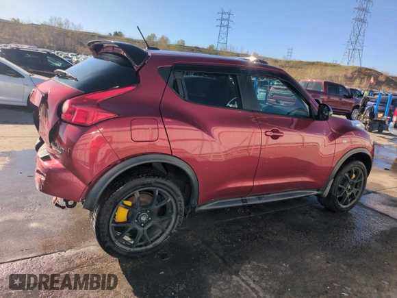 2013 Nissan Juke SV with VIN JN8AF5MV9DT211373, listed as a Copart auction lot 53078655 with Not Provided miles and Salvage Title. Bid and sale history available at carsss.com. Image 3.