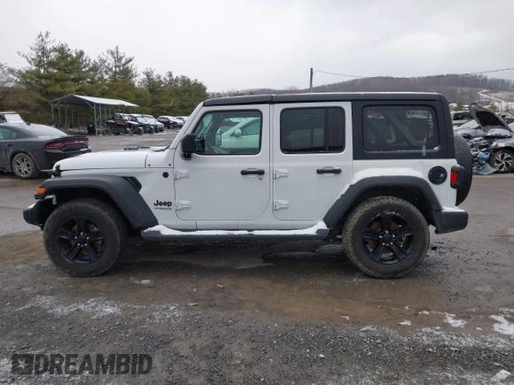 2021 Jeep Wrangler Unlimited Sport Altitude with VIN 1C4HJXDG2MW791599, listed as a IAAI auction lot 41235427 with 47,220 mi miles and . Bid and sale history available at DreamBid. Image 15.