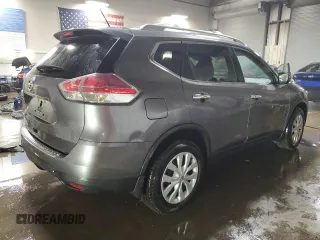 2016 Nissan Rogue S with VIN KNMAT2MT1GP593770, listed as a Copart auction lot 51337295 with 48,437 mi miles and Salvage Title. Bid and sale history available at DreamBid. Image 3.