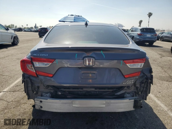 2019 Honda Accord Sport with VIN 1HGCV2F32KA017330, listed as a Copart auction lot 55068015 with 75,016 mi miles and Salvage title. Bid and sale history available at DreamBid. Image 6.