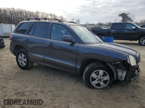 2005 Hyundai Santa Fe GLS with VIN KM8SC13E35U984186, listed as a Copart auction lot 86666474 with 166,965 mi miles and Salvage Title. Bid and sale history available at carsss.com. Image 4.