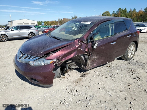 2013 Nissan Murano SV with VIN JN8AZ1MU7DW210955, listed as a Copart auction lot 80844954 with 90,944 mi miles and Salvage Title. Bid and sale history available at carsss.com. Image 1.