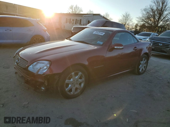 2003 Mercedes-Benz SLK 230 Kompressor z VIN WDBKK49F83F283880, wystawiony jako Copart lot #83435144 z przebiegiem 31 925 mil mil oraz Szkoda całkowita • Salvage title. Historia ofert i sprzedaży dostępna na DreamBid. Obrazek 1.