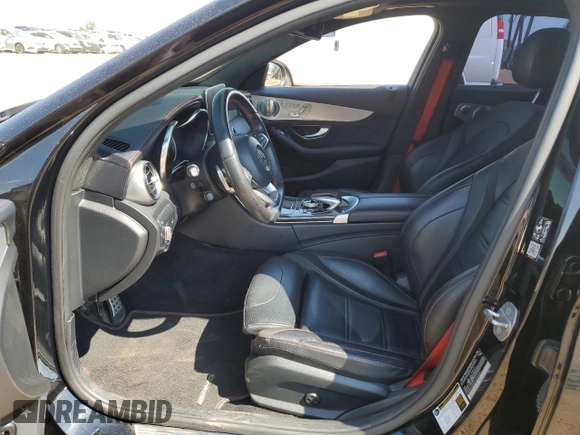 2018 Mercedes-Benz C 43 AMG with VIN 55SWF6EB4JU256519, listed as a Copart auction lot 63556254 with 66,677 mi miles and Salvage Title. Bid and sale history available at carsss.com. Image 7.