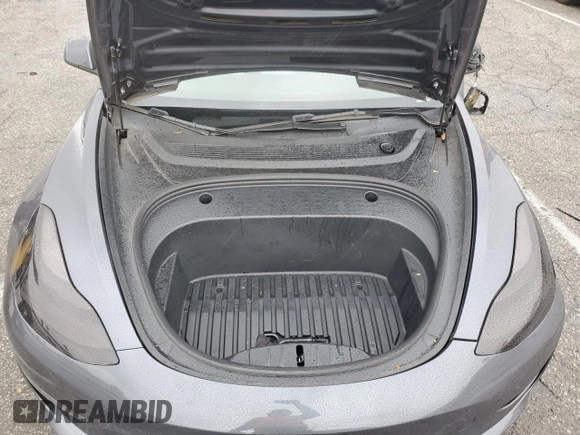2023 Tesla Model 3 with VIN 5YJ3E1EA5PF640805, listed as a Copart auction lot 48389265 with 28,193 mi miles and Salvage title. Bid and sale history available at DreamBid. Image 12.