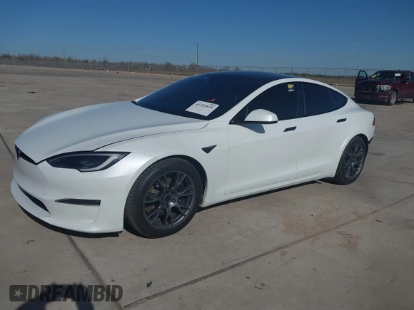 2022 Tesla Model S Plaid with VIN 5YJSA1E69NF486471, listed as a IAAI auction lot 41228818 with 49,207 mi miles and . Bid and sale history available at carsss.com. Image 19.