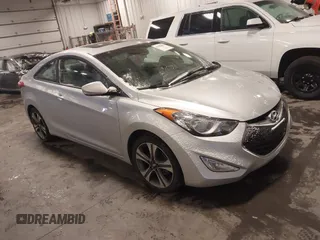 2013 Hyundai Elantra Coupe SE with VIN KMHDH6AEXDU022783, listed as a IAAI auction lot 41595832 with 153,330 mi miles. Bid and sale history available at carsss.com. Image 1.
