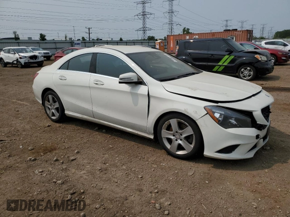 2015 Mercedes-Benz CLA 250 with VIN WDDSJ4GB0FN177766, listed as a Copart auction lot 58659135 with 54,423 mi miles and Salvage title. Bid and sale history available at DreamBid. Image 4.