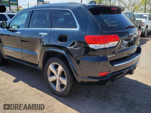 2014 Jeep Grand Cherokee Overland with VIN 1C4RJFCT7EC187319, listed as a Copart auction lot 55284615 with 98,314 mi miles and Clean Title. Bid and sale history available at DreamBid. Image 3.