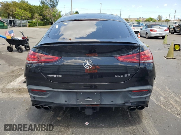 2021 Mercedes-Benz GLE 53 AMG with VIN 4JGFD6BB7MA361155, listed as a Copart auction lot 56312045 with 56,872 mi miles and Non repairable. Bid and sale history available at DreamBid. Image 6.