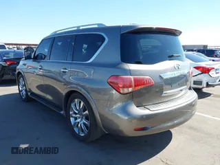 2012 Infiniti QX56 7-passenger with VIN JN8AZ2NFXC9515305, listed as a IAAI auction lot 42031957 with 185,173 mi miles. Bid and sale history available at carsss.com. Image 3.