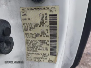 2017 Nissan Frontier SV z VIN 1N6AD0CU6HN771615, wystawiony jako IAAI lot #41552941 z przebiegiem 120 919 mil mil oraz . Historia ofert i sprzedaży dostępna na DreamBid. Obrazek 9.
