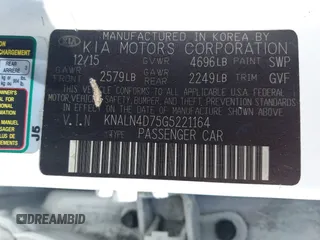 2016 Kia Cadenza Premium z VIN KNALN4D75G5221164, wystawiony jako IAAI lot #42253125 z przebiegiem 200 071 mil mil oraz . Historia ofert i sprzedaży dostępna na DreamBid. Obrazek 9.
