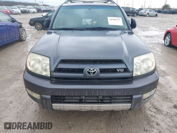 2004 Toyota 4Runner SR5 with VIN JTEBT14R048010741, listed as a IAAI auction lot 41908747 with 289,545 mi miles and . Bid and sale history available at DreamBid. Image 6.