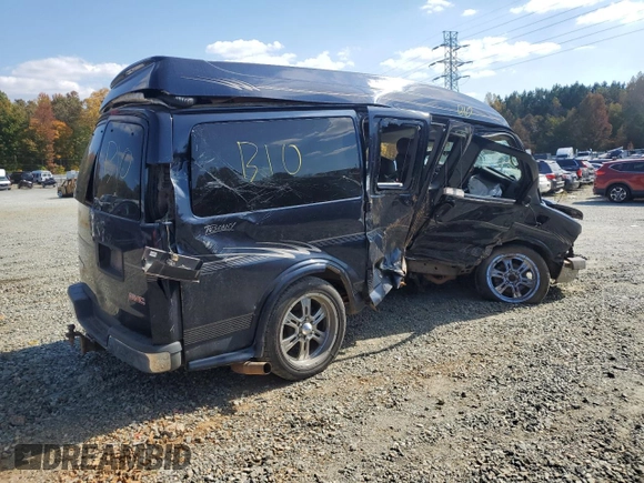 2011 GMC Savana Cargo Van YF7 Upfitter with VIN 1GDS7DC43B1111371, listed as a Copart auction lot 77086504 with 0 mi miles and Salvage Title. Bid and sale history available at carsss.com. Image 3.