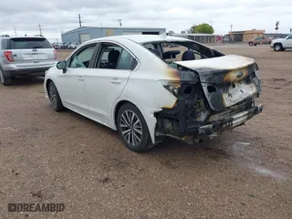 2019 Subaru Legacy Premium with VIN 4S3BNAF68K3031137, listed as a IAAI auction lot 41962388 with 1 mi miles. Bid and sale history available at carsss.com. Image 3.