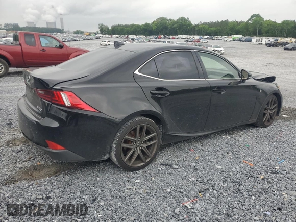 2015 Lexus IS 250 with VIN JTHBF1D25F5070127, listed as a Copart auction lot 54527055 with 144,586 mi miles and Salvage title. Bid and sale history available at DreamBid. Image 3.