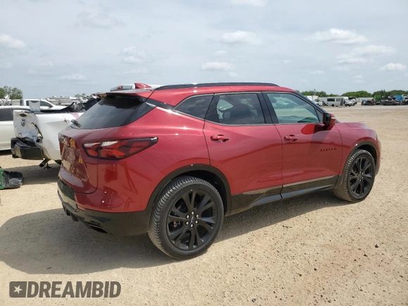 2020 Chevrolet Blazer RS z VIN 3GNKBERS0LS649337, wystawiony jako Copart lot #52446805 z przebiegiem 50 280 mil mil oraz Czysty tytuł • Clean title. Historia ofert i sprzedaży dostępna na DreamBid. Obrazek 3.
