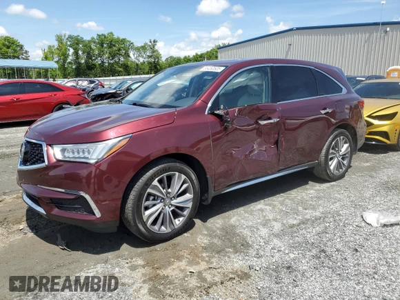 2018 Acura MDX Technology with VIN 5J8YD4H79JL013024, listed as a Copart auction lot 56450505 with 89,375 mi miles and Salvage title. Bid and sale history available at DreamBid. Image 1.