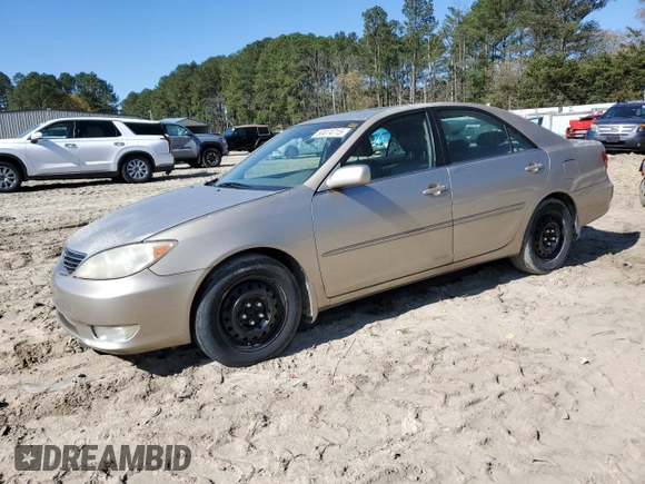 2005 Toyota Camry LE with VIN JTDBF32K750162268, listed as a Copart auction lot 53074715 with 230,037 mi miles and Salvage Title. Bid and sale history available at DreamBid. Image 1.