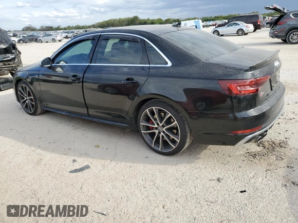 2019 Audi S4 Premium Plus with VIN WAUB4AF40KA034611, listed as a Copart auction lot 75869594 with 57,580 mi miles and Clean Title. Bid and sale history available at carsss.com. Image 2.