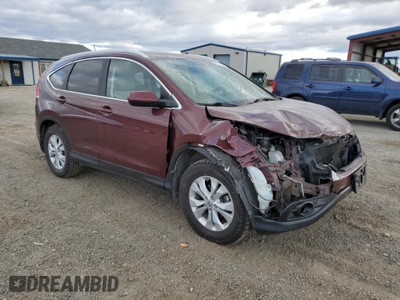 2013 Honda CR-V EX-L with VIN 5J6RM4H71DL014069, listed as a Copart auction lot 80437834 with 62,447 mi miles and Salvage Title. Bid and sale history available at carsss.com. Image 4.