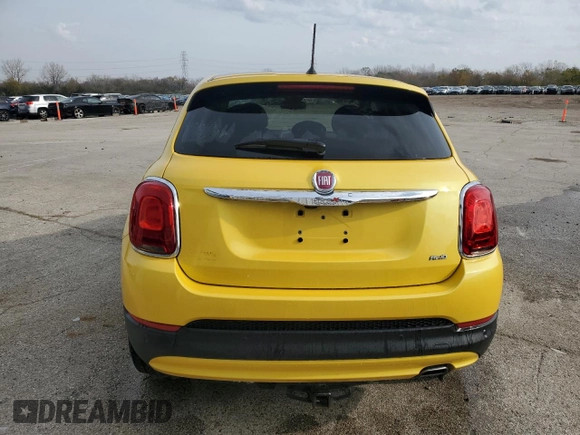 2017 FIAT 500X Lounge z VIN ZFBCFYDB9HP615416, wystawiony jako Copart lot #74811234 z przebiegiem 63 523 mil mil oraz Czysty tytuł • Clean title. Historia ofert i sprzedaży dostępna na DreamBid. Obrazek 6.