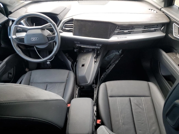2023 Audi Q4 e-tron Premium Plus with VIN WA1L2BFZ4PP000572, listed as a Copart auction lot 87768225 with 0 mi miles and Salvage Title. Bid and sale history available at carsss.com. Image 8.