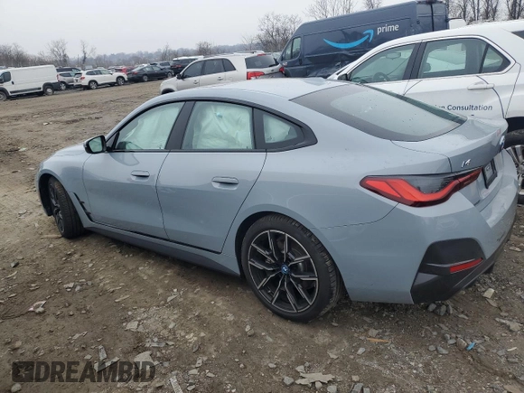 2023 BMW i4 eDrive40 with VIN WBY73AW08PFN76248, listed as a Copart auction lot 42501884 with 12,173 mi miles. Bid and sale history available at carsss.com. Image 2.
