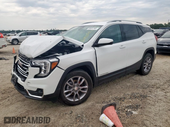 2023 GMC Terrain SLT with VIN 3GKALPEG2PL141633, listed as a Copart auction lot 58691765 with 68,144 mi miles and Salvage title. Bid and sale history available at DreamBid. Image 1.