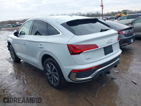2023 Audi Q5 Sportback S line Premium Plus with VIN WA15AAFY7P2119257, listed as a IAAI auction lot 41413204 with 12,671 mi miles and . Bid and sale history available at DreamBid. Image 3.