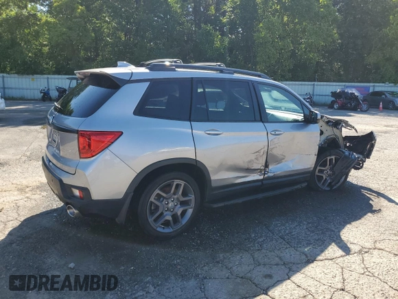 2022 Honda Passport EX-L z VIN 5FNYF7H59NB003482, wystawiony jako Copart lot #55460425 z przebiegiem 32 321 mil mil oraz Szkoda całkowita • Salvage title. Historia ofert i sprzedaży dostępna na DreamBid. Obrazek 3.