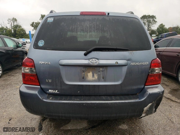 2006 Toyota Highlander w/3rd Row with VIN JTEDP21A360112229, listed as a Copart auction lot 71392764 with 0 mi miles and Salvage Title. Bid and sale history available at carsss.com. Image 6.