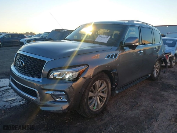 2015 Infiniti QX80 with VIN JN8AZ2NE9F9082782, listed as a IAAI auction lot 41286923 with 189,281 mi miles. Bid and sale history available at carsss.com. Image 2.