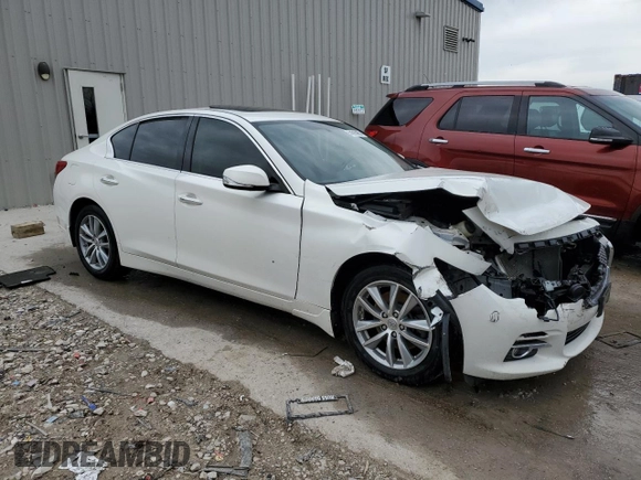 2015 Infiniti Q50 Premium with VIN JN1BV7AR8FM414003, listed as a Copart auction lot 54315965 with 102,596 mi miles and Non Repairable. Bid and sale history available at carsss.com. Image 4.