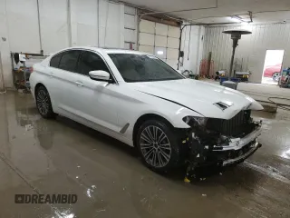 2020 BMW 5 Series 530i with VIN WBAJR3C09LCD99985, listed as a Copart auction lot 47174615 with 20,742 mi miles and Salvage Title. Bid and sale history available at DreamBid. Image 4.